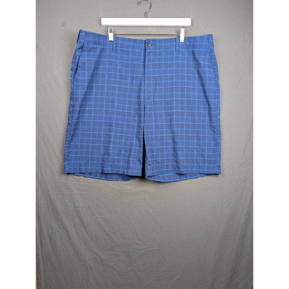 Ben Hogan Mens Blue Plaid Golf Shorts Size 42 Performance Stretch